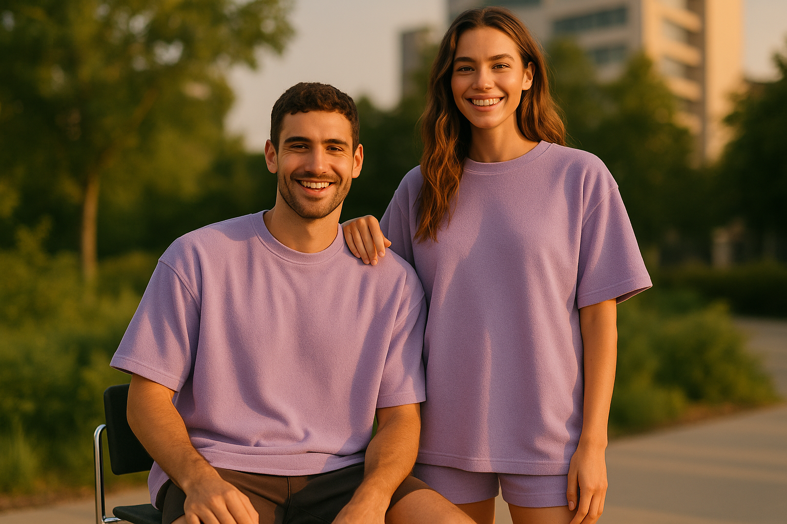 Terry Oversized tee : LAVENDER
