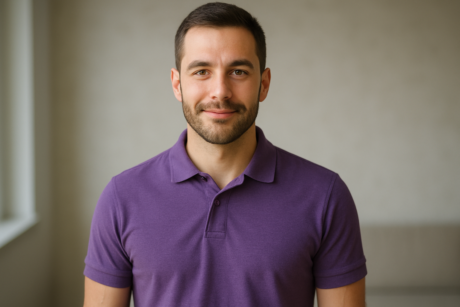 Classic Polo collar tee : PURPLE