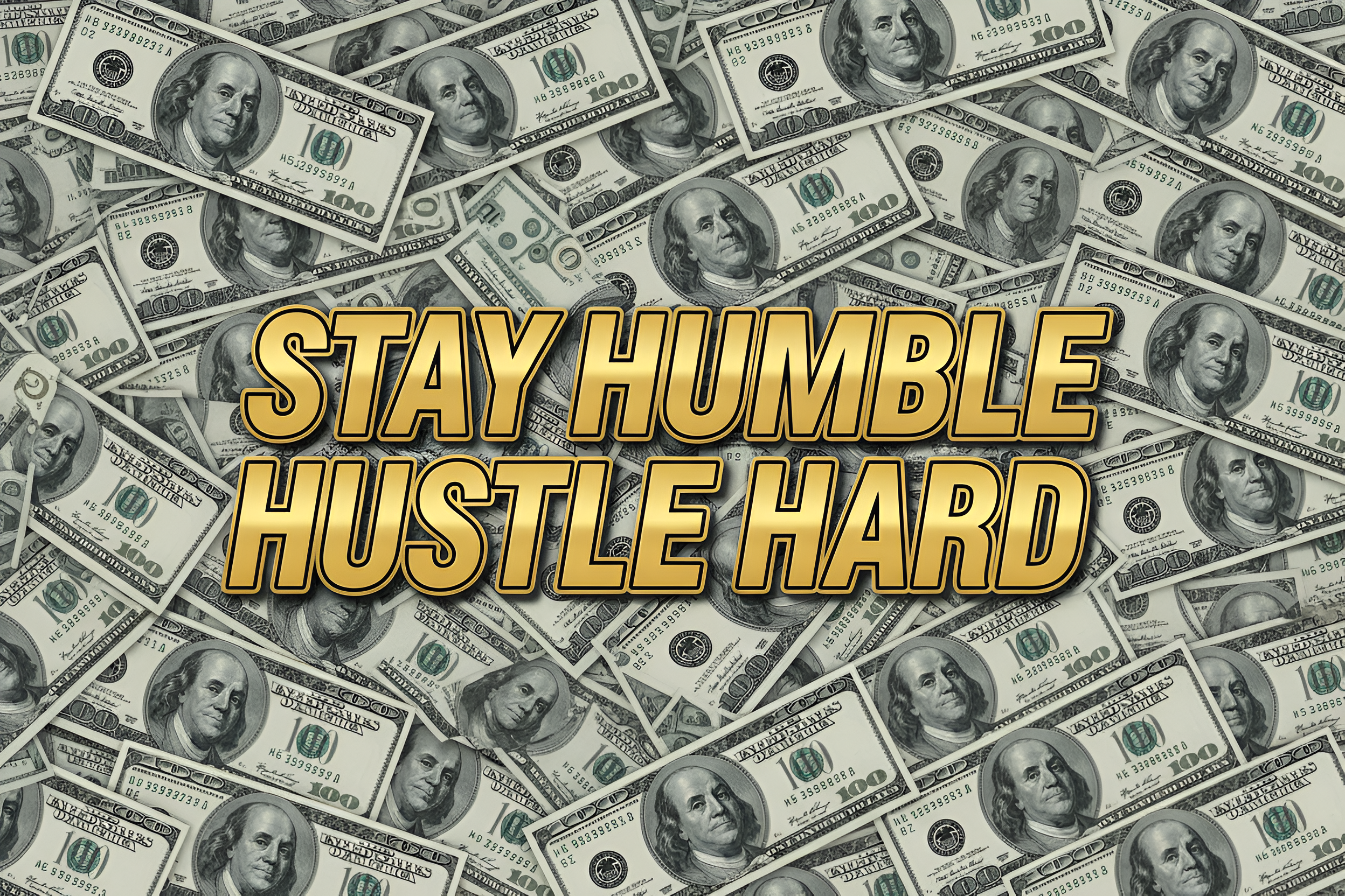 "STAY HUMBLE HUSTLE HARD" Classic Premium Graphic Printed Sweatshirt