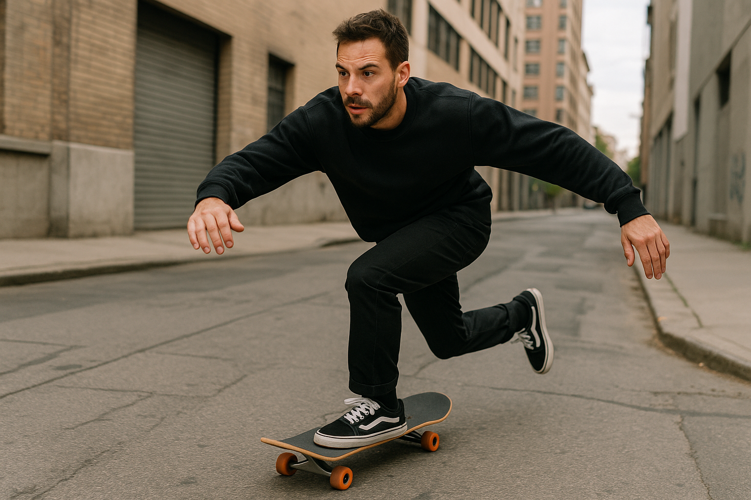 Heavy weight Sweatshirt :BLACK