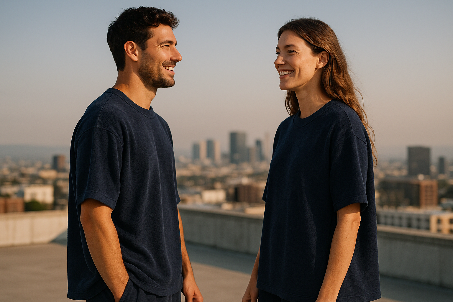 Terry Oversized tee : NAVY BLUE