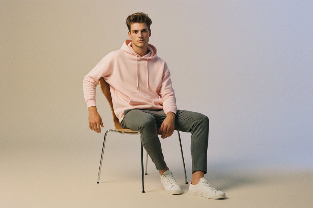 Premium Hoodie : LIGHT BABY PINK