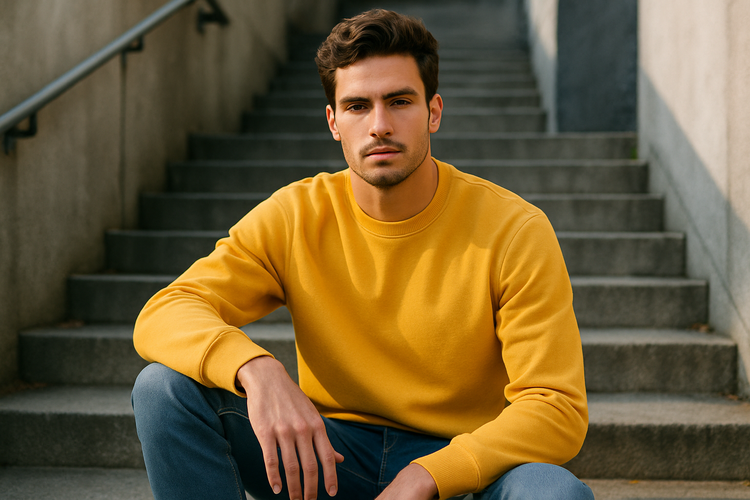 Heavy weight Sweatshirt : GOLDEN YELLOW