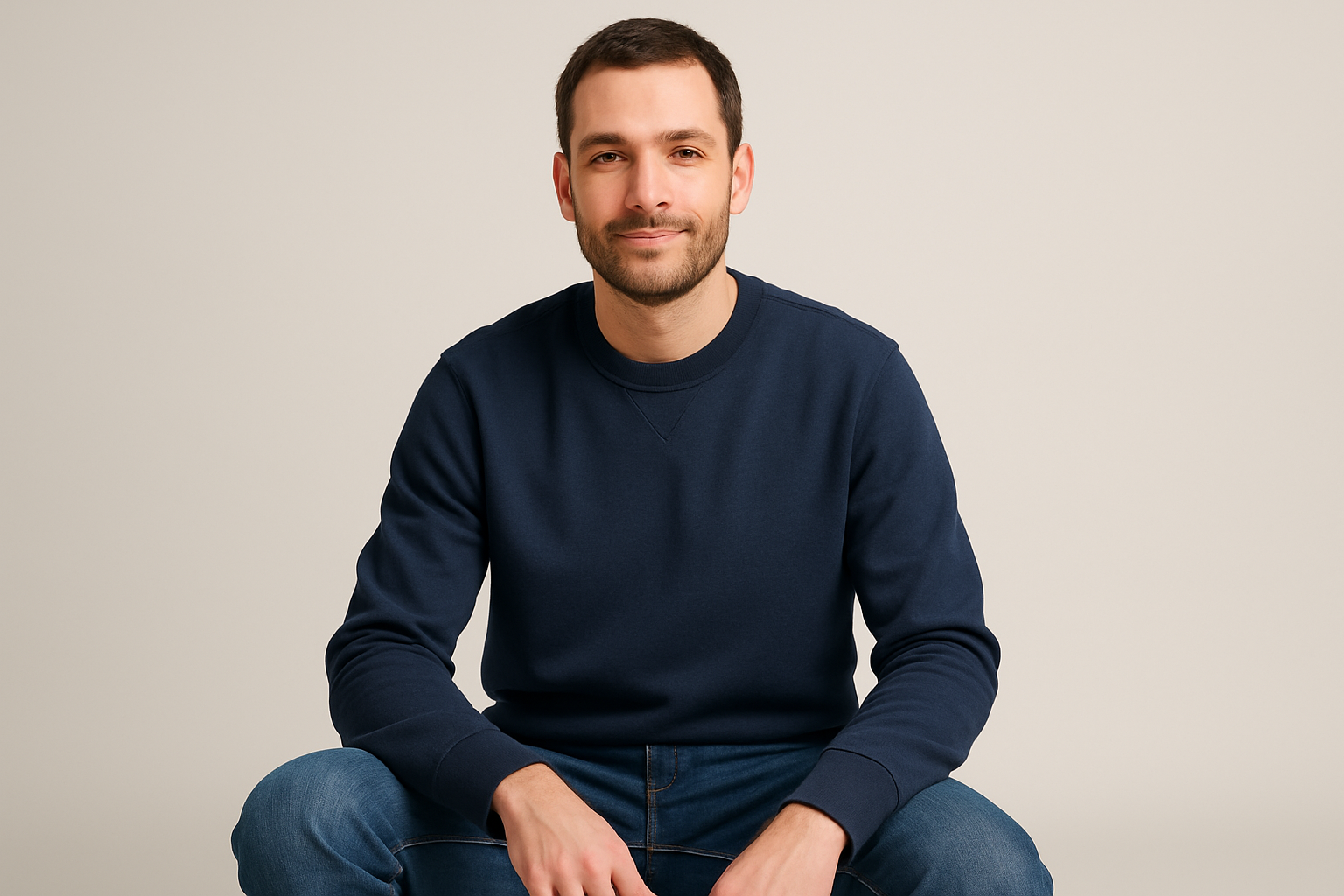 Heavy weight Sweatshirt : NAVY BLUE