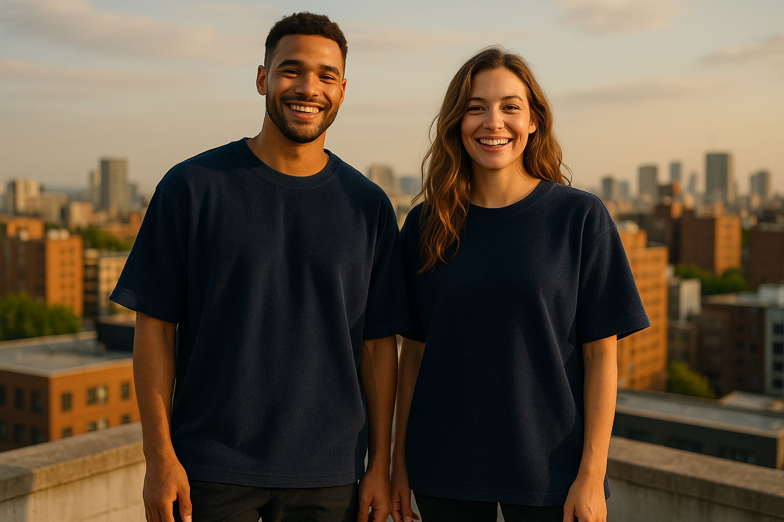 Terry Oversized tee : NAVY BLUE