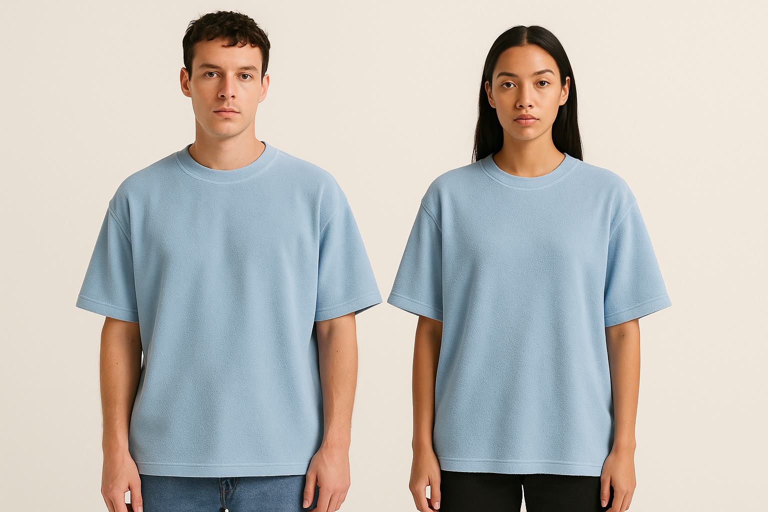 Terry Oversized tee : BABY BLUE