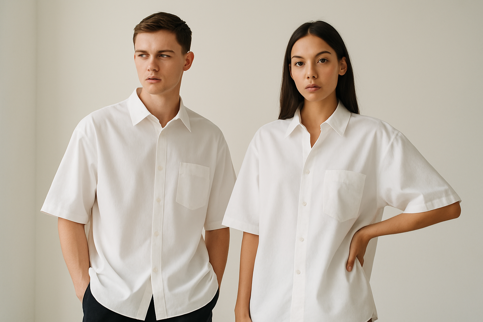 Oversized Shirt :WHITE