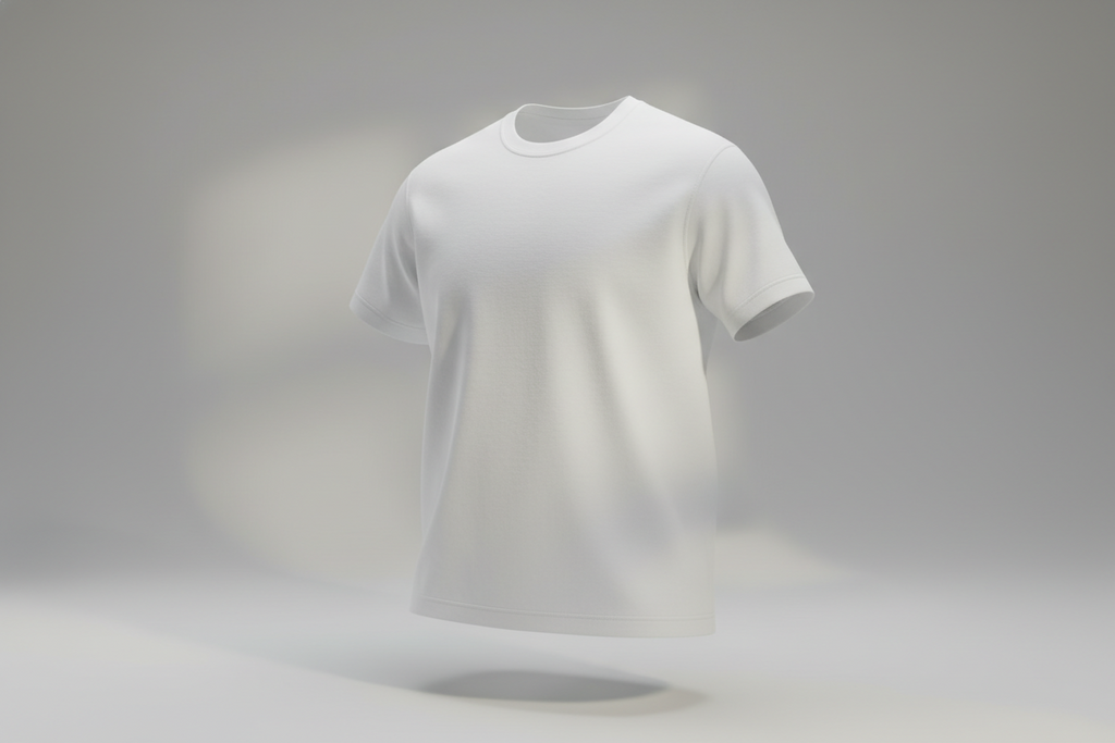 Classic crew neck tee: WHITE