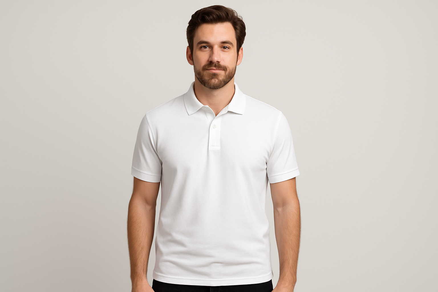 Classic Polo collar tee : WHITE